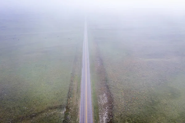 Foggy spring morning over Nebraska Sandhills — Stock Photo, Image