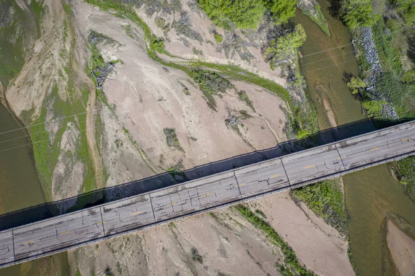 South Platte River widok lotniczy — Zdjęcie stockowe