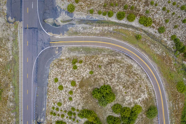 Autobahnkreuzung aus der Luft — Stockfoto