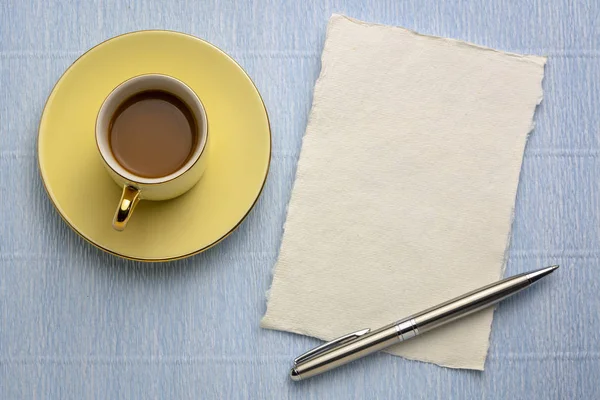 Sheet of white Khadi rag paper — Stock Photo, Image