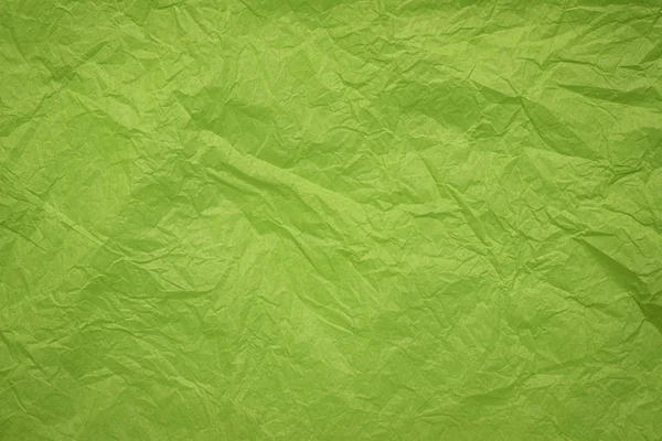 Papier vert froissé et froissé — Photo