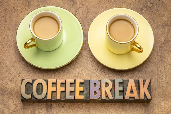 Kaffe Break ord abstrakt i trä typ — Stockfoto