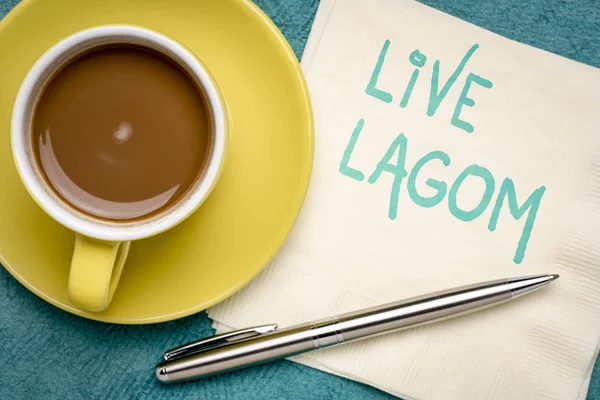 Live Lagom - Swedish philosophy for balanced life — Stock Photo, Image