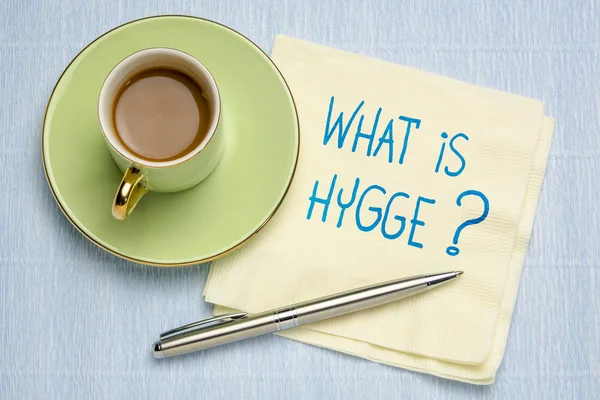 Was ist Hygge?? — Stockfoto