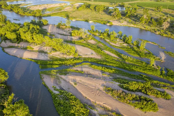 South Platte River vista aerea — Foto Stock