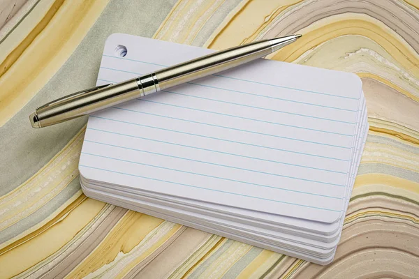 stack of blank index card