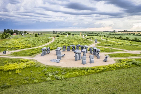 Carhenge, uma réplica moderna de Stonehenge — Fotografia de Stock