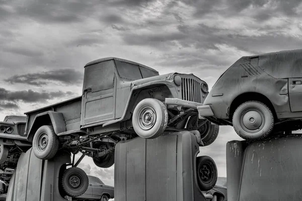 Carhenge, a modern replica of Stonehenge — Stock Photo, Image