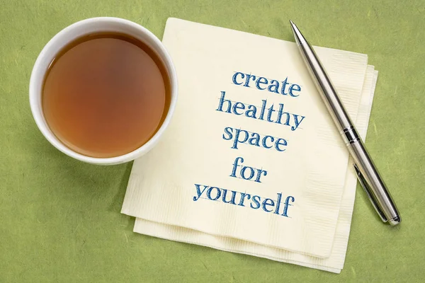 Criar espaço saudável para si mesmo — Fotografia de Stock