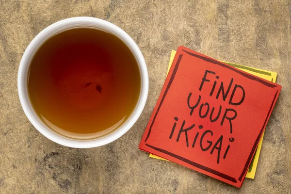 Find your ikigai reminder note — Stock Photo, Image