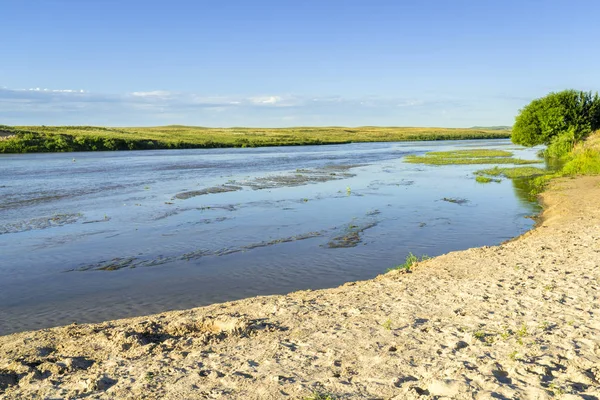 Dismal nehir yalak Nebraska Sandhills kıvrımlı — Stok fotoğraf