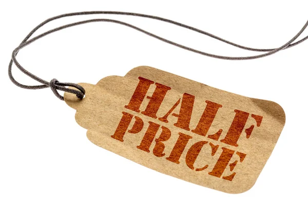 Half price tag price — Stock Photo, Image