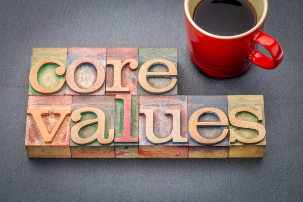 核心价值观 - 企业商业道德理念 — 图库照片