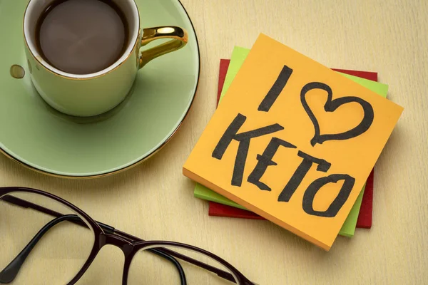 Kocham keto - koncepcja diety i stylu życia — Zdjęcie stockowe