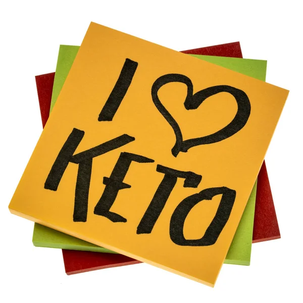 Me encanta keto - dieta y concepto de estilo de vida — Foto de Stock