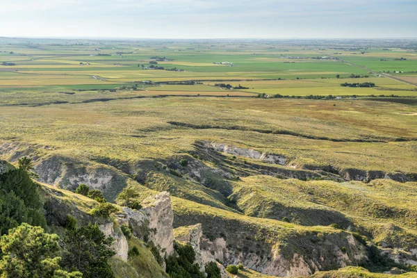 Vista aérea de las tierras agrícolas de Nebraska —  Fotos de Stock