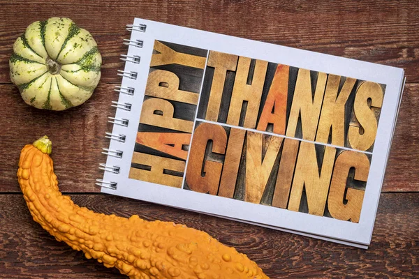 Feliz tarjeta de felicitación de Acción de Gracias — Foto de Stock