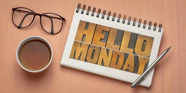 Hello Monday cheerful banner — Stock Photo, Image