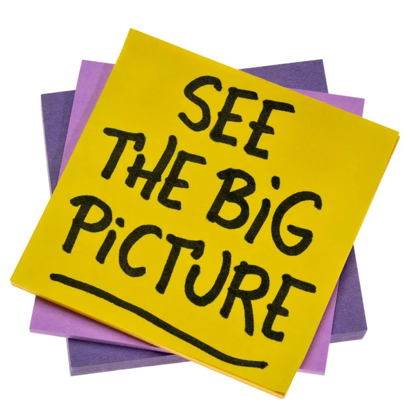 See the big picture reminder note — Stock Photo, Image