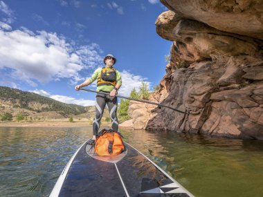 üst düzey adam kürek tahtası bir stand up kürek kürek
