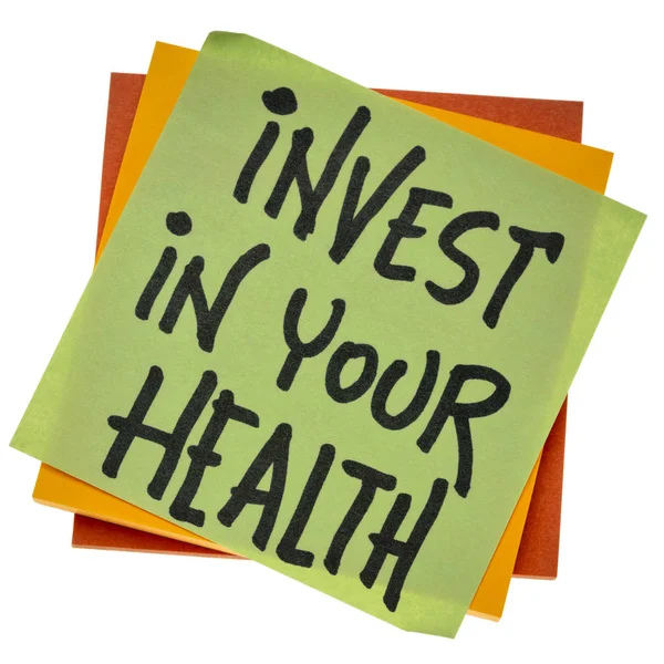 Investeren in je gezondheidsadvies — Stockfoto