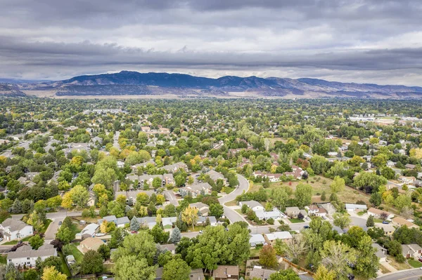 Fort Collins em cores de outono do ar — Fotografia de Stock