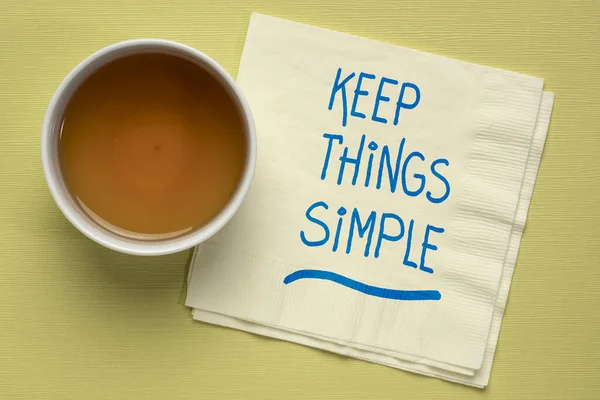 Keep things simple inspirational note — Stock Photo, Image