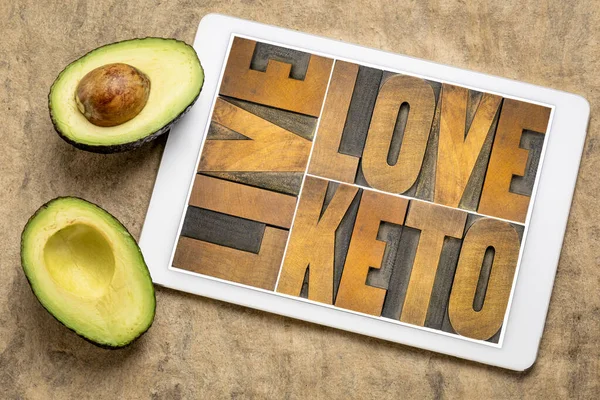 Amor vivo keto - concepto de dieta cetogénica — Foto de Stock