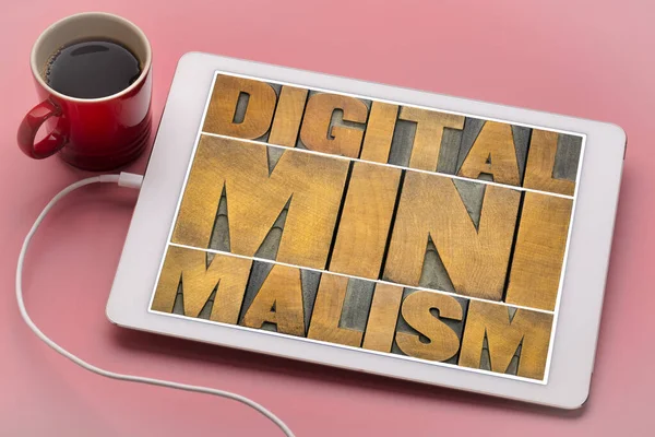 Konzept des digitalen Minimalismus — Stockfoto