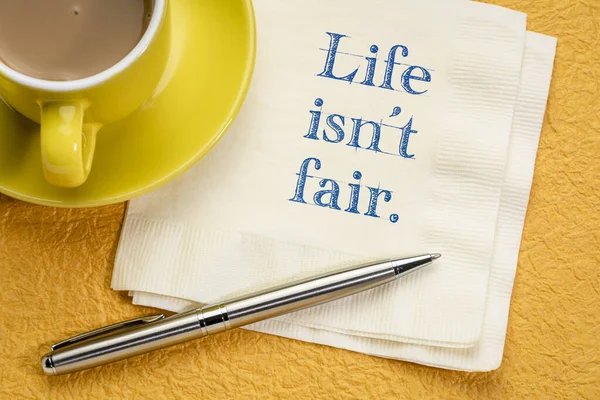 Life is not fair note — Stock Photo, Image
