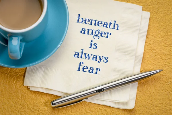 Pod gniewem jest zawsze strach. — Zdjęcie stockowe