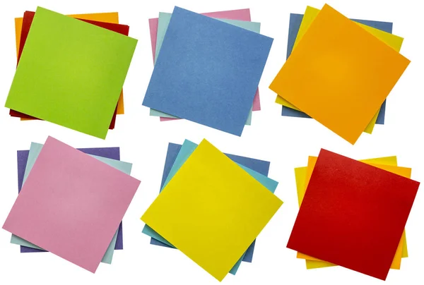 Conjunto de notas de lembrete pegajosas coloridas — Fotografia de Stock