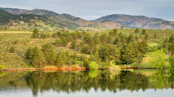 Zeltlager Ufer Des Horsetooth Reservoir Norden Colorados Einem Beliebten Erholungsort — Stockfoto