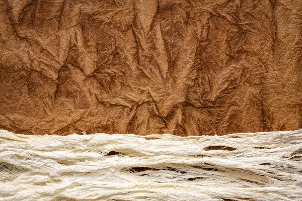 Red Cliff Snow Sand Dunes Whitewater Abstract Paper Landscape Created — Stock Photo, Image