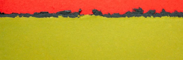 Paysage Abstrait Rouge Vert Une Collection Papiers Indiens Colorés Fabriqués — Photo