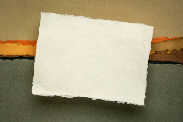 Klein Velletje Blanco Wit Khadi Lappenpapier Uit Zuid India Met — Stockfoto