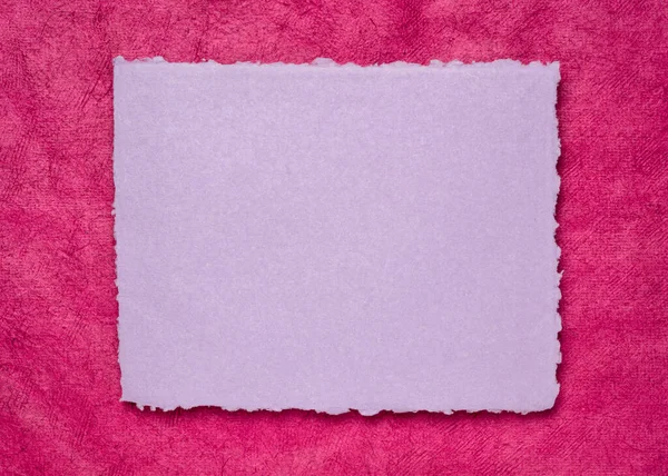 Pink Purple Abstract Sheet Blank Indian Handmade Rag Paper Textured — Stock Photo, Image
