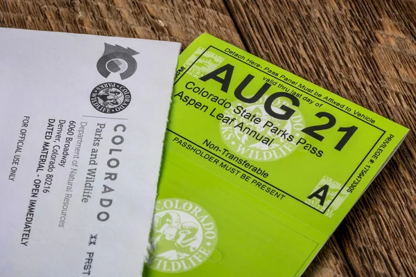 Fort Collins Usa August 2020 Colorado State Parks Annual Pass — Stock Photo, Image