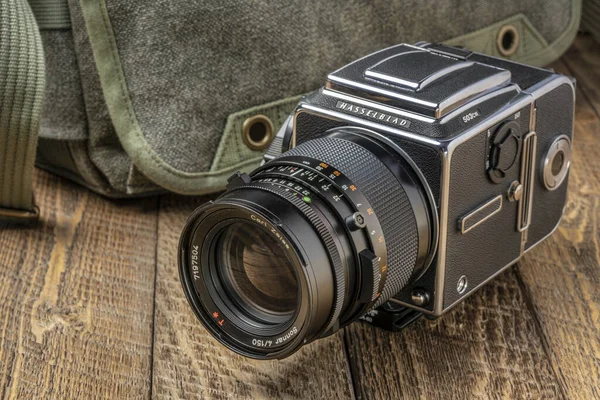 Fort Collins Usa August 2020 Medium Formaat Klassieke Filmcamera Hasselblad — Stockfoto