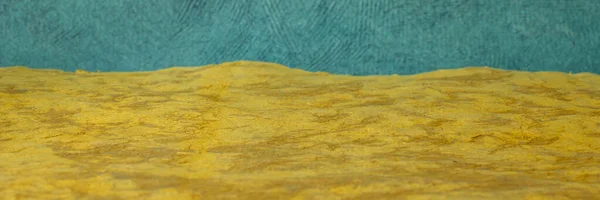 Farbenfrohe Abstrakte Landschaft Gelb Und Blau Eine Sammlung Farbenfroher Handgemachter — Stockfoto