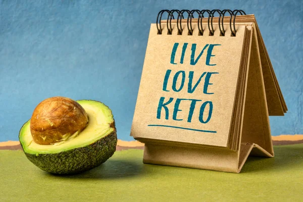 Live Love Keto High Fat Ketogenic Diet Concept Word Abstract — стоковое фото