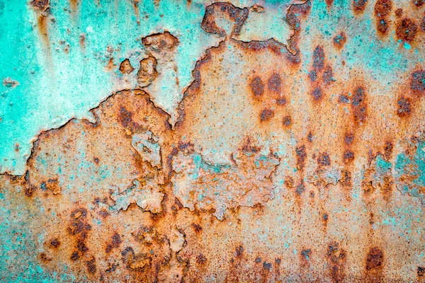 Textura Metálica Pintada Azul Oxidada Grunge Una Carrocería Coche Chatarra —  Fotos de Stock