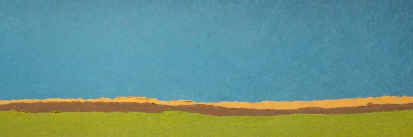 Барвистий Абстрактний Пейзаж Пастельних Зелених Синіх Тонах Колекція Кольорових Ручної — стокове фото
