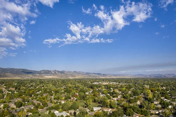 Mattina Sole Con Pennacchio Fumo Cameron Peak Fire Fort Collins — Foto Stock