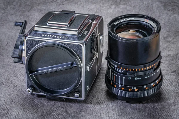 Fort Collins Usa Oktober 2020 Medium Formaat Klassieke Filmcamera Hasselblad — Stockfoto