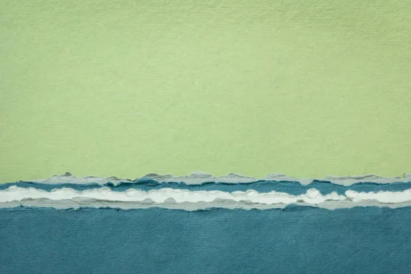 Paysage Abstrait Dans Les Tons Pastel Bleu Vert Une Collection — Photo