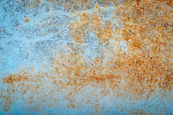 Blauw Roestig Grunge Geschilderd Metaal Textuur Van Een Junk Auto — Stockfoto
