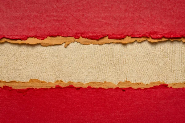 Papier Abstract Rood Beige Met Kopieerruimte Vellen Handgeschept Papier Blanco — Stockfoto