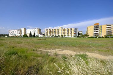 Cityscape Costa Dorada Katalonya İspanya üzerinde