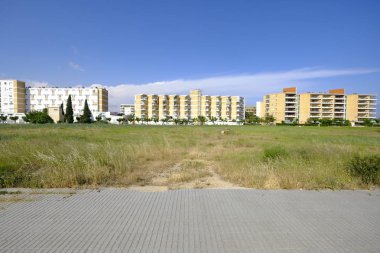 Cityscape Costa Dorada Katalonya İspanya üzerinde